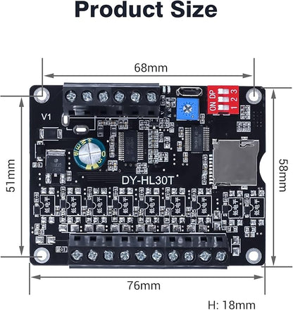 30W Voice Playback Module, PEMENOL DC 9-24V Voice Broadcast Device 9 Trigger - Image 5