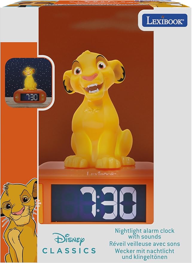 LEXiBOOK, Disney The Lion King, Simba Nightlight Alarm Clock, Sounds and - Image 5
