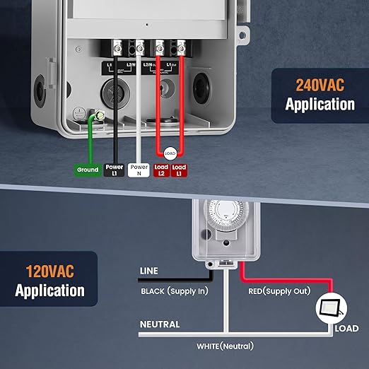 SURAIELEC 40A 240V 3HP Outdoor Timer Switch - Image 6