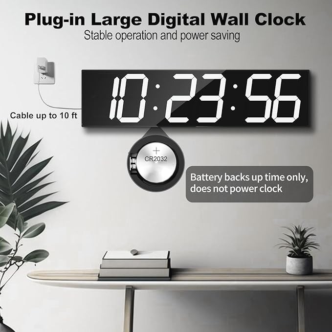 CHKOSDA Digital Wall Clock, Oversize Led Digital Clock - Image 6