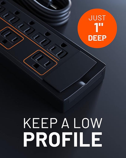 ECHOGEAR ShockBlocker 8 Outlet Surge Protector Power Strip - Image 4