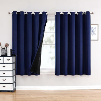ChrisDowa 100% Blackout Curtains 63 inch Long by ChrisDowa