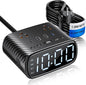 XBA Digital Alarm Clock with 20W USB C Ports, Dual Alarm Clock Power Strip with by XBA