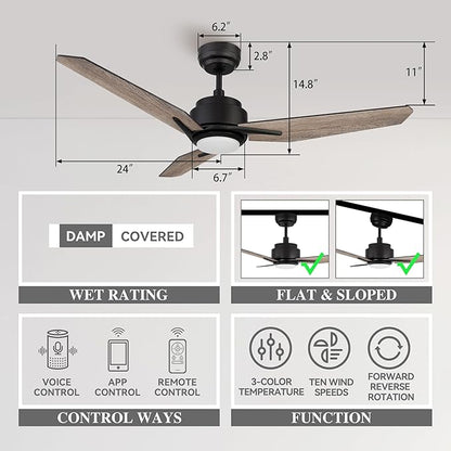 SMAAIR 48 Inch Smart Ceiling Fan - Image 3