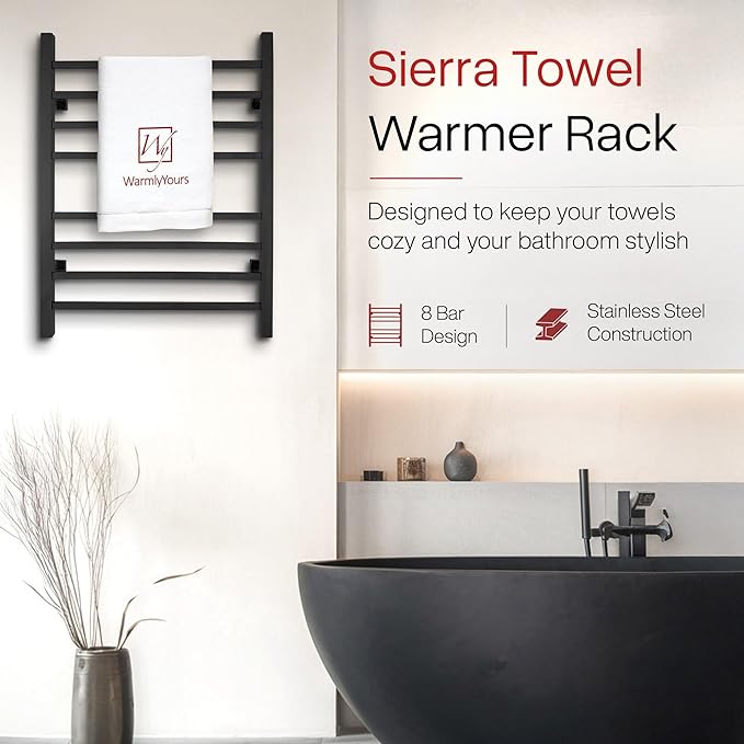 WarmlyYours Heated Towel Rack for Bathroom - Image 2