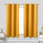 KOUFALL Yellow Cafe Kitchen Curtains 45 Inch Length by KOUFALL