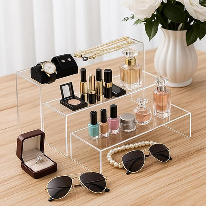 Chuangdi 2 Sets Acrylic Display Risers, Product Stand, Jewelry Display Riser - Image 4