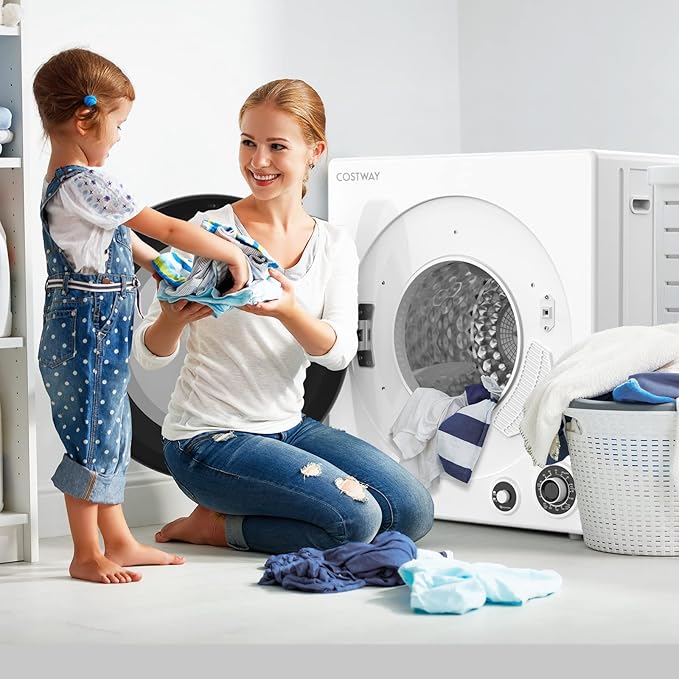 COSTWAY Portable Clothes Dryer, 13.2 LBS Front Load Compact Laundry Dryer - Image 9