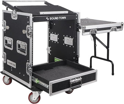 Sound Town 12U PA DJ Pro Audio Rack/Road ATA Case by SOUNDTOWN