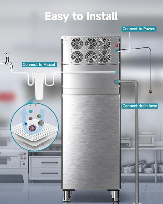 EUHOMY Commercial Ice Maker Machine, 550 lbs/24H Industrial Ice Machine - Image 7