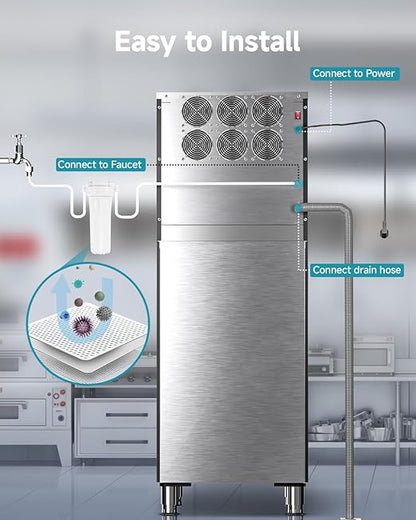 EUHOMY Commercial Ice Maker Machine, 550 lbs/24H Industrial Ice Machine - Image 7