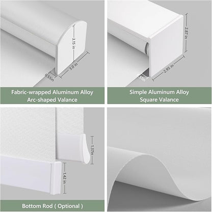 Tipiace Motorized Blinds with Remote Window Roller Shade Wireless Rechargeable - Image 5