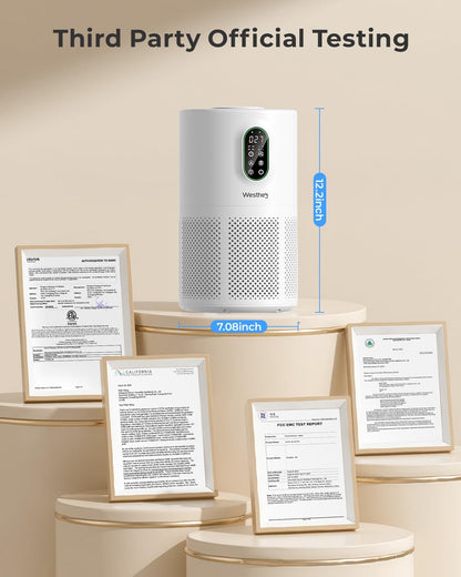 westhey h13 hepa air purifier for home up, view 9