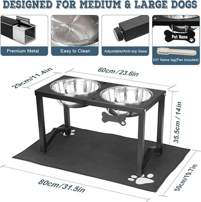 Elevated Dog Bowls, Metal Raised Dog Bowl Stand - Image 3