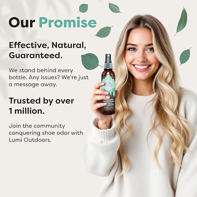 Lumi Outdoors Natural Shoe Deodorizer Spray and Foot Powder Bundle - Image 3