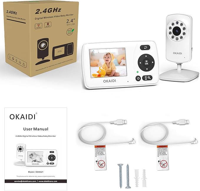 OKAIDI Video Baby Monitor with Camera and Audio, 2.4'' Portable Travel Baby - Image 9