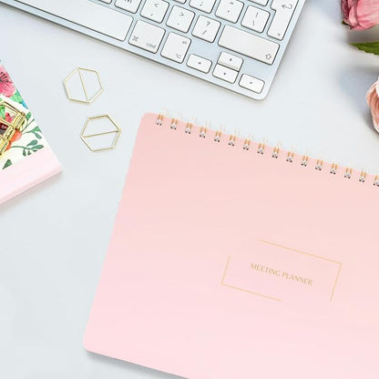 | Meeting Notebook for Work | 8.25" x 11.75" | Project Planner | Simple Design - Image 4
