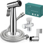 Handheld Bidet Sprayer for Toilet, Premium SUS304 Stainless Steel Bathroom by Pugrwei