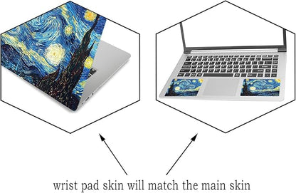 Laptop Skin Sticker Decal, Waterproof Removable, Van Gogh Starry Night - Image 2