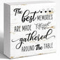 Best Memories Gathered Around Table Positive Wooden Box Sign Home Dining Room by Unknown