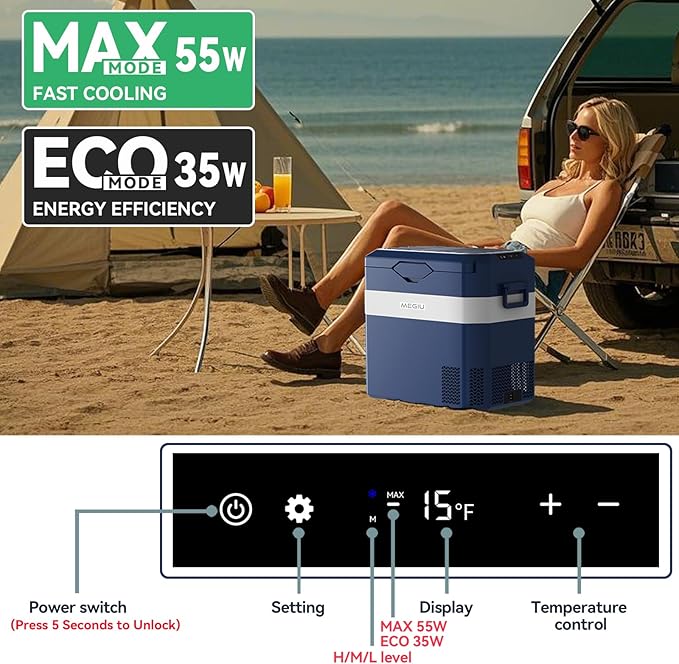 Car Fridge Portable 12V Refrigerator 40 Quart 12 Volt Freezer Compressor Cooler - Image 4
