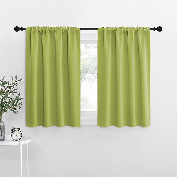 NICETOWN Blackout Curtains for RV Windows, Fresh Green, 2 Panels, Room by NICETOWN