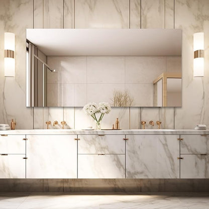 Mirrorons Large Mirror 60" x 28", Modern Rectangle Bathroom Mirror by Mirrorons