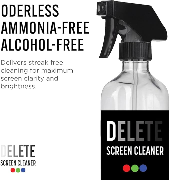 Delete Screen Cleaner 16oz Spray Bottle | Premium Streak-Free, Alcohol & - Image 5