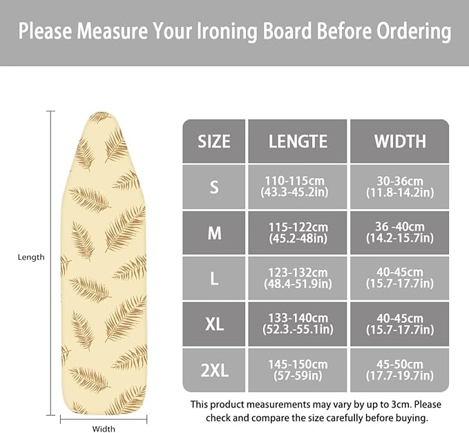 ZCFYGDX Ironing Board Covers, Elastic Edge 3 Bottom Nylon Buckle Straps - Image 5