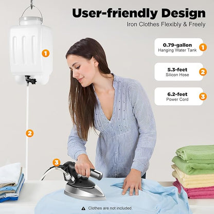 1200W Industrial Electric Steam Iron, Professional Steam Iron - Image 4