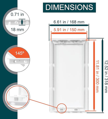 6" x 12" White Plastic Access Panel. Service Shaft Door Panel. Plumbing - Image 2