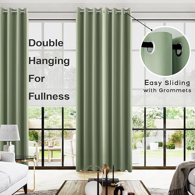 KOUFALL 120 Inch Curtains for Sunroom Large Window - Image 2