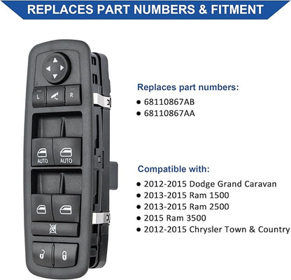 Obaee Driver Side Power Window Switch Compatible - Image 2
