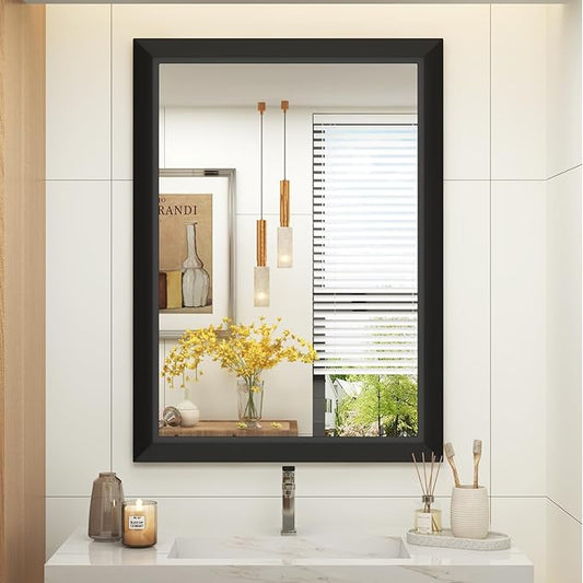 SMIROR Matte Black Bathroom Mirror by SMIROR