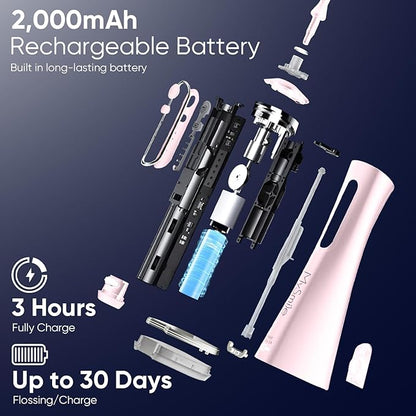 MySmile LP211 Cordless Water Flossers, Portable Rechargeable Oral Irrigator - Image 2