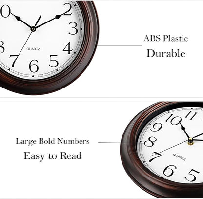 KECYET Wall Clocks Battery Operated Silent Non-Ticking Wall Clock 8.5 Inch - Image 8
