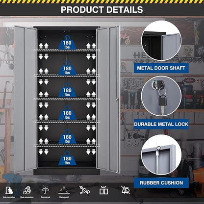Metal Storage Cabinet-72” Tall Steel File Cabinets - Image 6