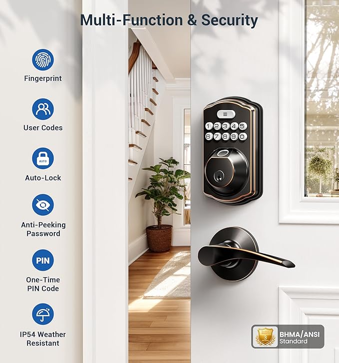 Veise Fingerprint Door Lock - Image 4
