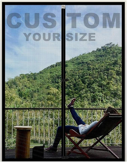 Yotache Customized Magnetic Screen Door, Left Right Side Opening Door Mesh by yotache