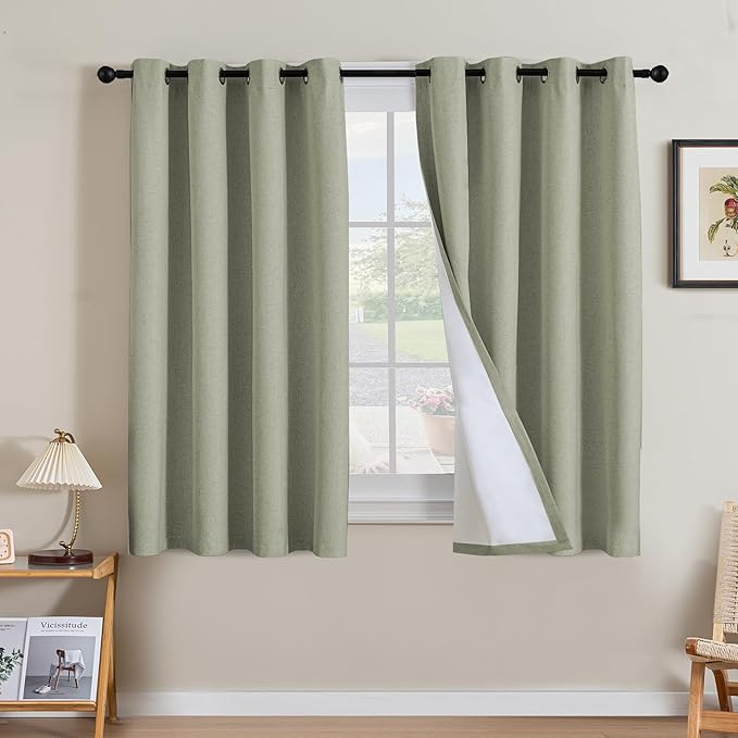 H.VERSAILTEX Linen Curtains 100% Blackout Curtains by HVERSAILTEX