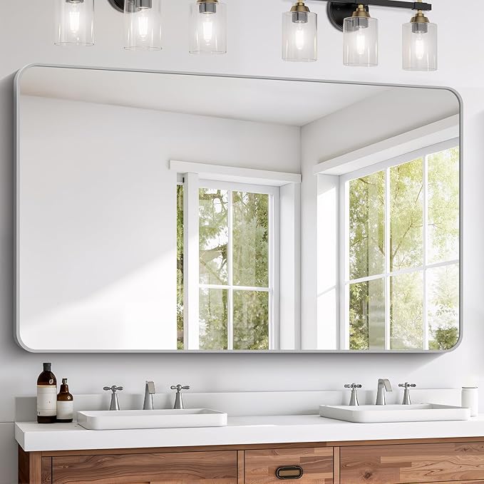 FORBATH 60x36 Inch Silver Bathroom Mirror by FORBATH