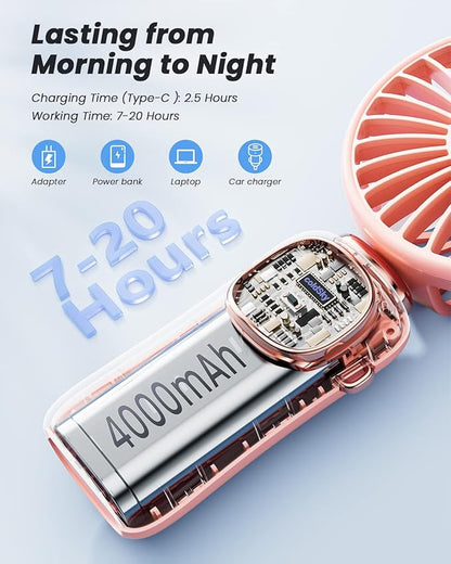 coldSky Portable Handheld Fan, 4000mAh Battery Operated - Image 3