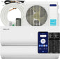 DELLA 28K BTU ODU 20 SEER2, 2 Zone 12000 12000 BTU Mini Split AC, Work by Della