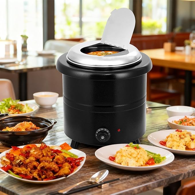 Commercial Electric Soup Kettle Warmer – 10L/11Qt Stainless Steel Pot - Image 6