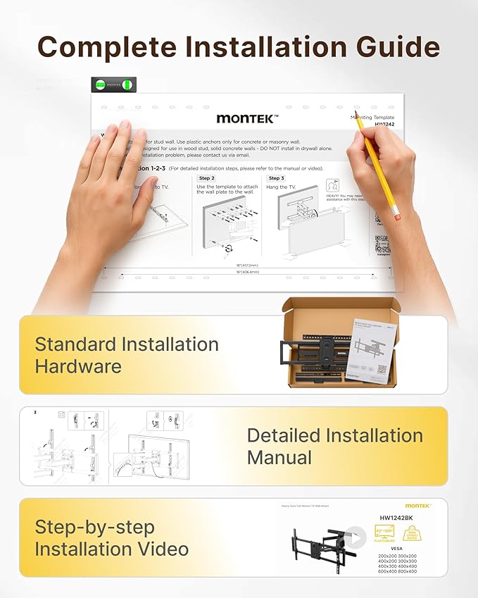 monTEK Full Motion TV Wall Mount - Image 9