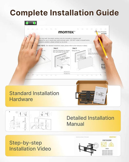 monTEK Full Motion TV Wall Mount - Image 9