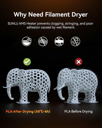 sunlu ams heater, compatible with bambu lab ams, front angle view