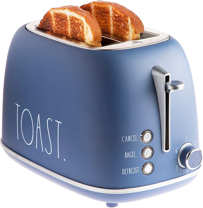 Rae Dunn Retro Rounded Bread Toaster, 2 Slice Stainless Steel Toaster by RaeDunn