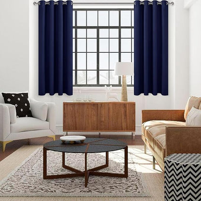 DWCN Navy Short Curtains 36 Inches Long, Small Blackout Curtains - Image 2