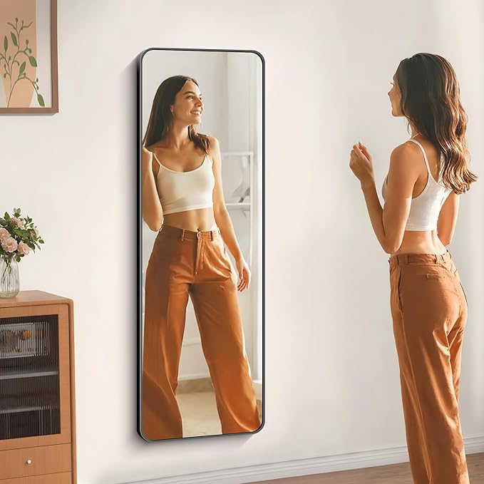 60" x 20"Bathroom Mirror, Matte Black Wall Mirror - Image 3